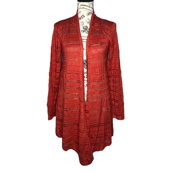 41 Hawthorn (M) Etelan Variegated Pointelle Stitch Open Cardigan - Stitch Fix - Picture 4 of 10